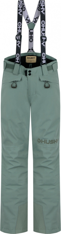 Dětské lyžařské kalhoty HUSKY Gunis Kids zelené Velikost: 146