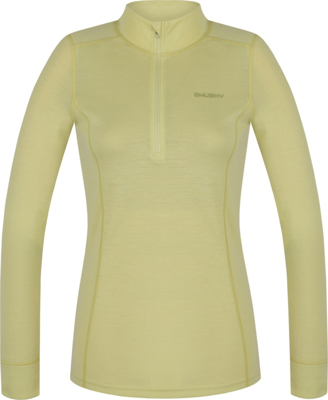 Dámská merino mikina HUSKY Aron Zip L zelená Velikost: XL