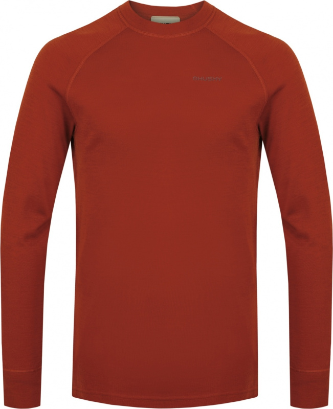 Pánská merino mikina HUSKY Aron hnědá Velikost: XXXL