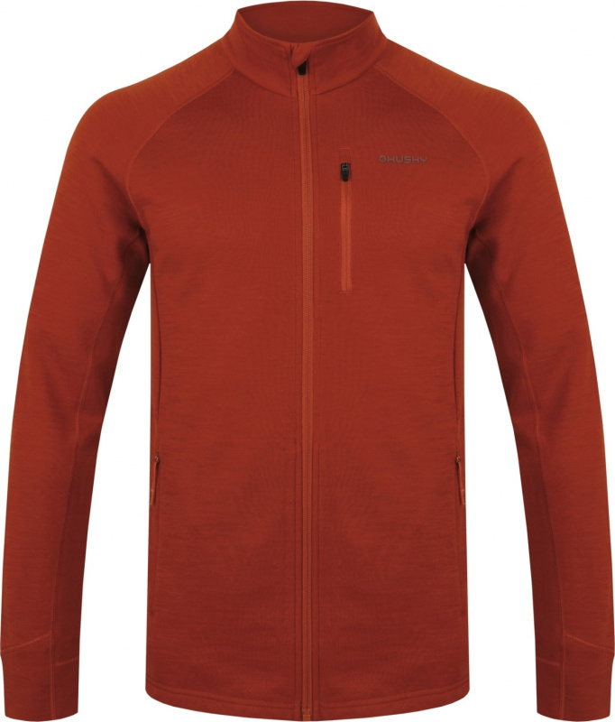 Pánská merino mikina HUSKY Alou hnědá Velikost: XXL