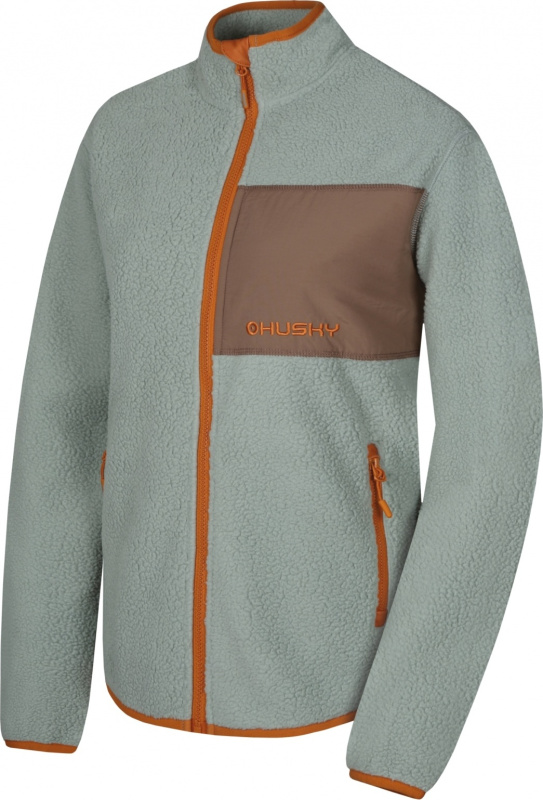 Dámská fleecová mikina HUSKY Addy Zip L zelená Velikost: XL