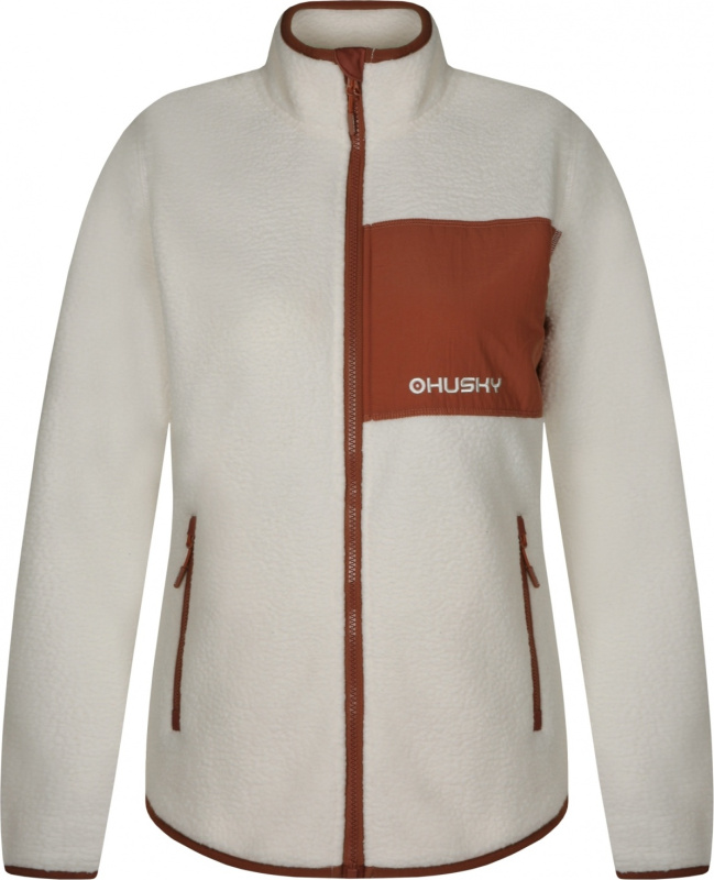 Dámská fleecová mikina HUSKY Addy Zip L béžová Velikost: XL