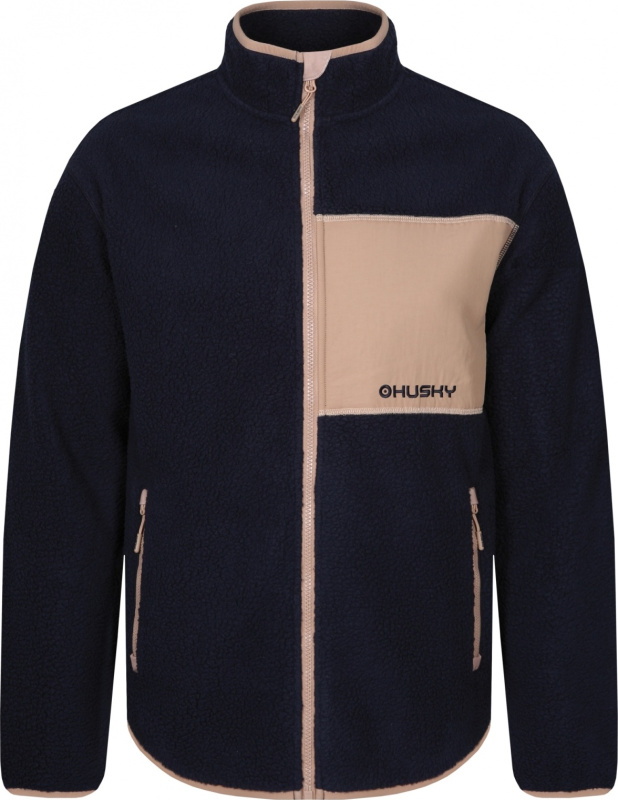 Pánská fleecová mikina HUSKY Addy Zip modrá Velikost: XXXL