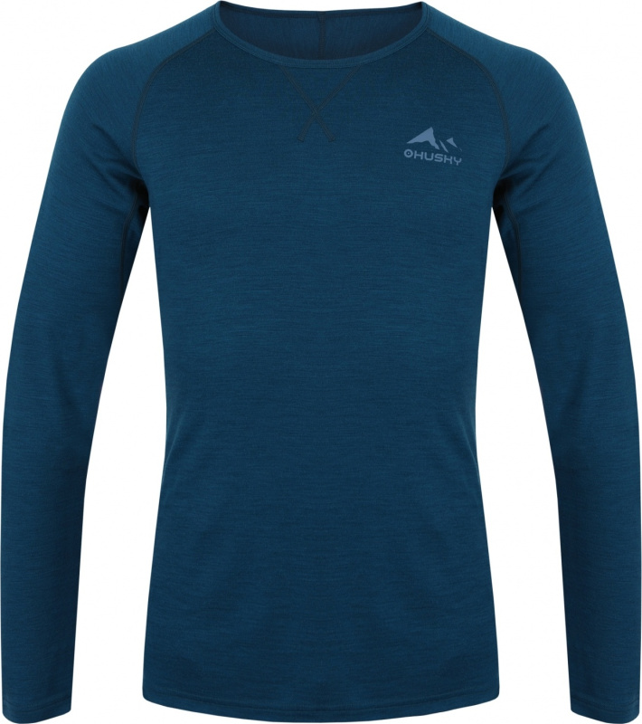 Pánské merino triko HUSKY Mertee modré Velikost: XL