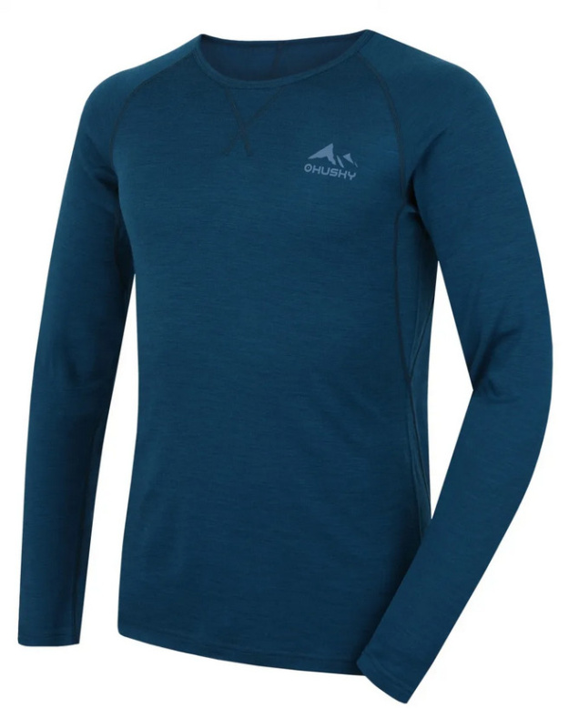 Pánské merino triko HUSKY Mertee modré Velikost: XXXL