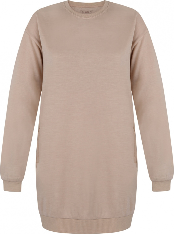 Dámská merino mikina HUSKY Mety L béžová Velikost: XXL