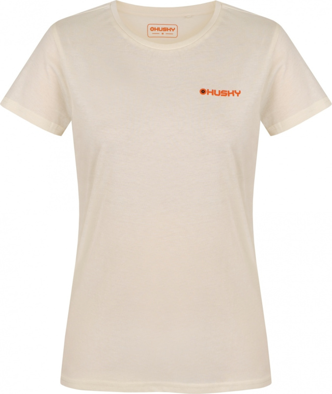 Dámské bavlněné triko HUSKY Tee Walker L béžové Velikost: L