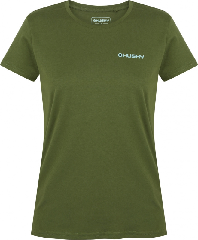 Dámské bavlněné triko HUSKY Tee Walker L zelené Velikost: M