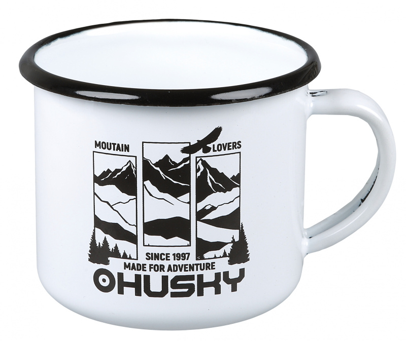 Plechový hrnek HUSKY hory-bílý Velikost: onesize