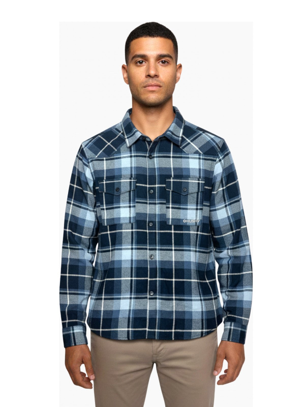 Pánská flanelová košile HUSKY Gaia M modrá Velikost: XXL