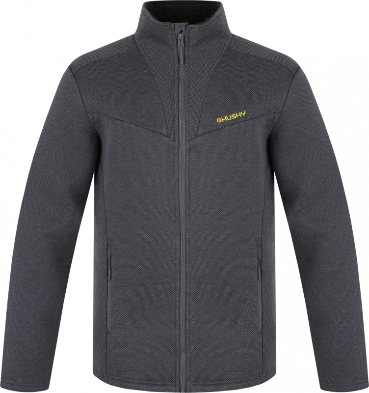Pánský svetr na zip HUSKY Akra M šedý Velikost: XXXL