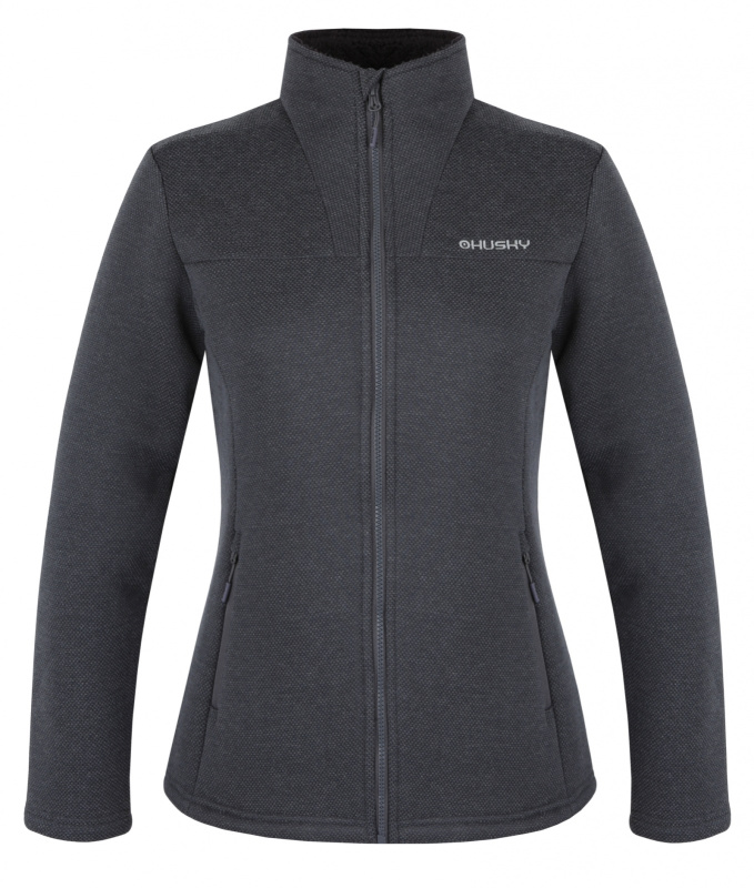 Dámský svetr na zip HUSKY Akra L šedý Velikost: M