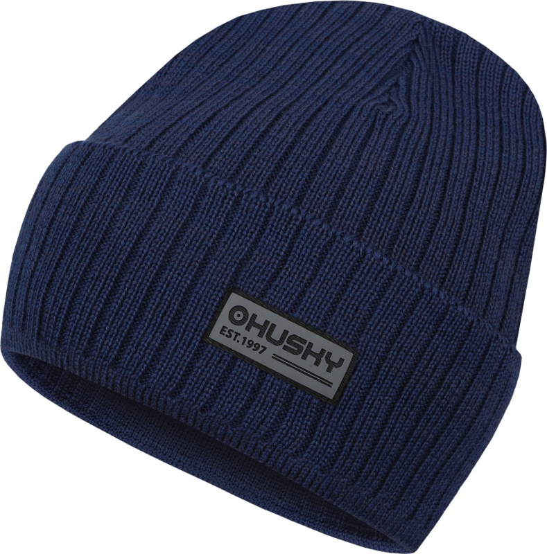 Unisex merino čepice HUSKY Mermel modrá Velikost: L-XL