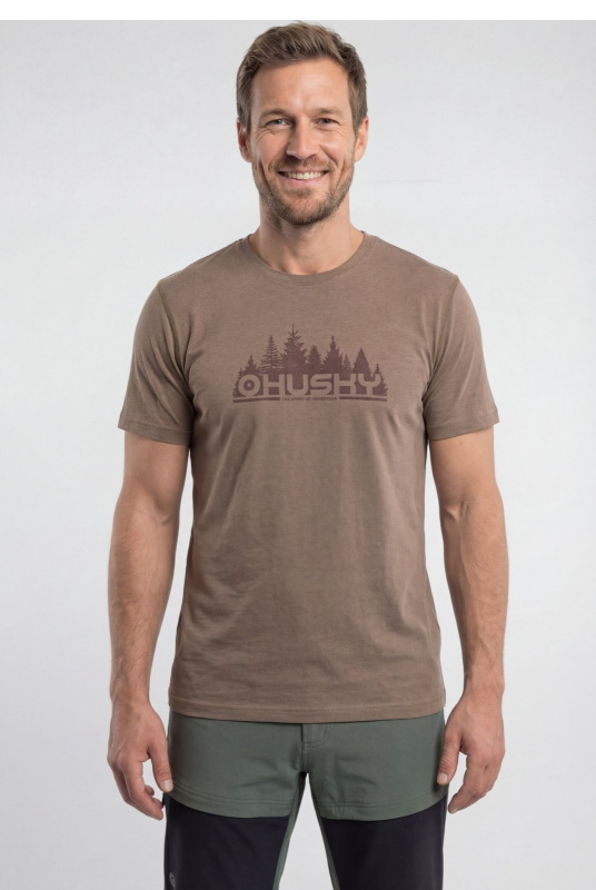 Pánské bambusové triko HUSKY Mertis M béžové Velikost: XL