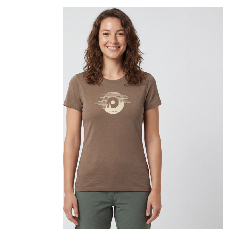 Dámské bambusové triko HUSKY Mertis L béžové Velikost: M