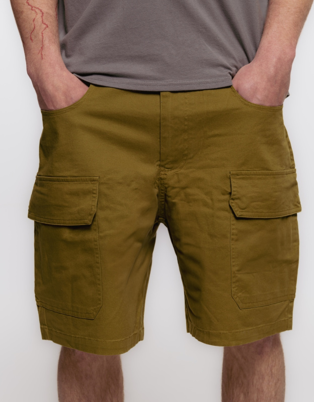 Pánské bavlněné kraťasy HUSKY Kobus M khaki Velikost: XXXL
