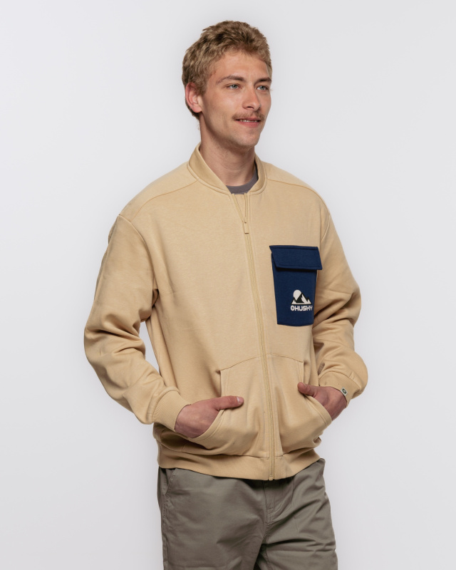 Pánský bavlněný bomber HUSKY Abomb M béžový Velikost: S