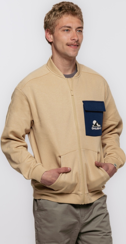 Pánský bavlněný bomber HUSKY Abomb M béžový Velikost: XL