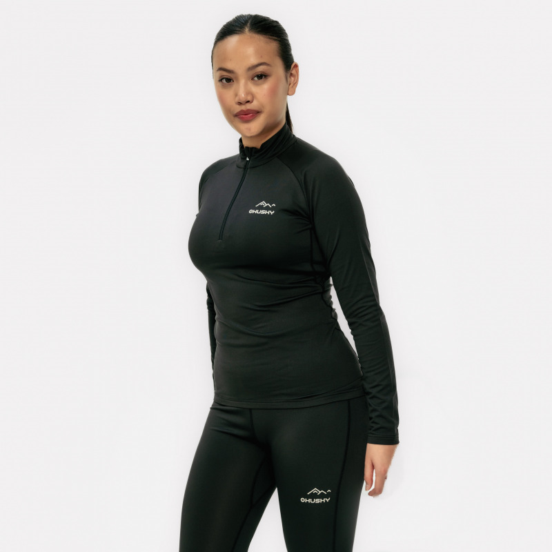 Husky Tromi Zip L S, black Termoprádlo Active Winter Triko
