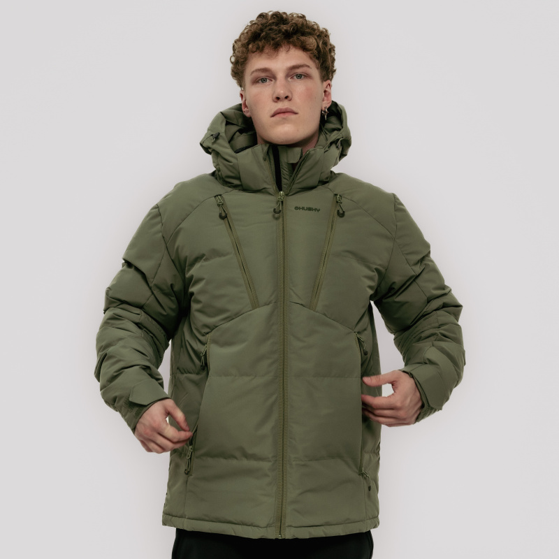 Husky Norel M XXXL, khaki Pánská plněná zimní bunda