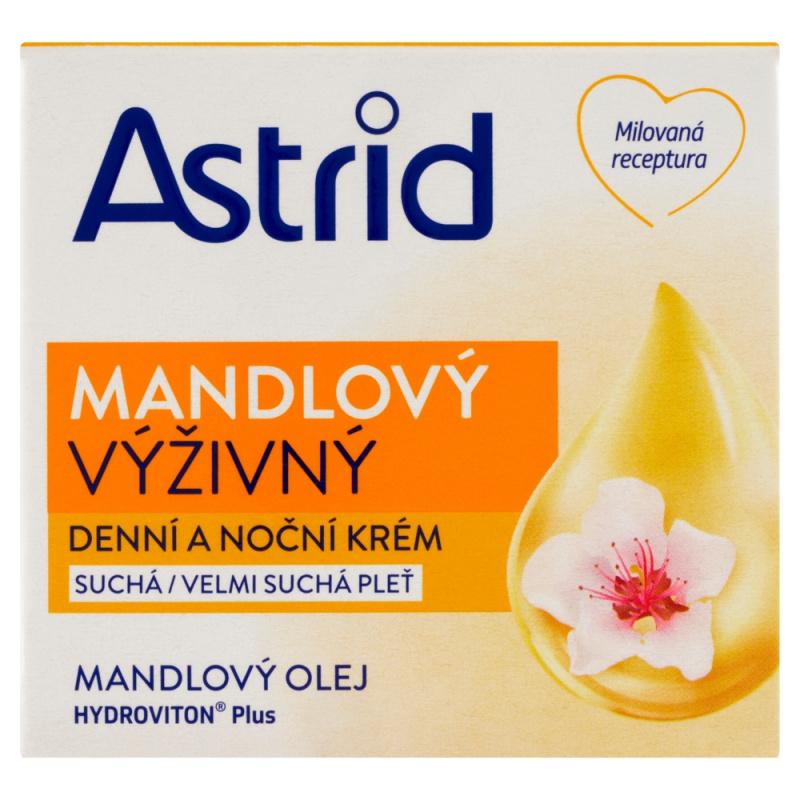ASTRID MANDLOVÝ výživný denní a noční krém pro suchou a velmi suchou pleť, 50 ml