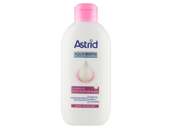 ASTRID AQUA BIOTIC čistící pleťové mléko suchá a citlivá pleť, 200 ml