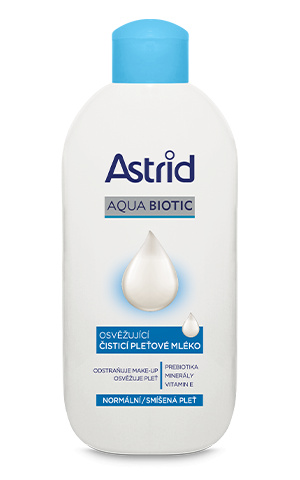 ASTRID AQUA BIOTIC čistící pleťové mléko, normální a smíšená pleť, 200 ml