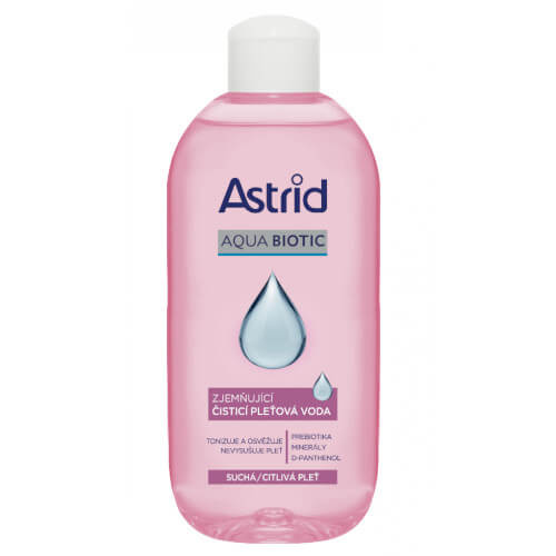 ASTRID AQUA BIOTIC čistící pleťová voda, suchá a citlivá pleť, 200 ml