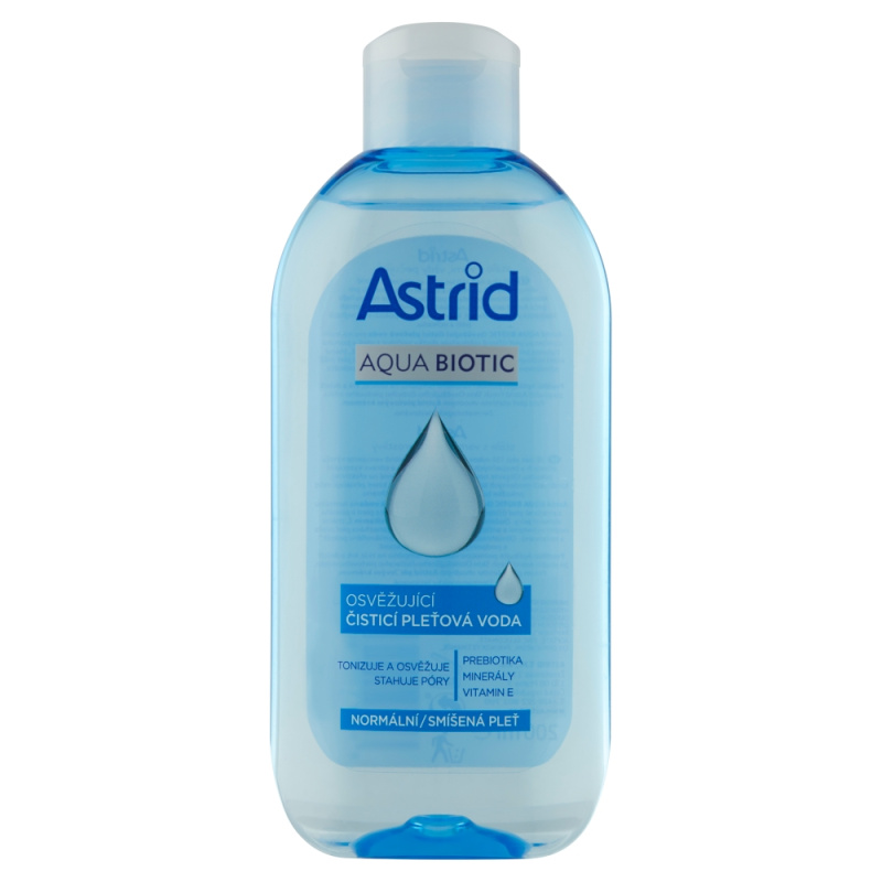 ASTRID AQUA BIOTIC čistící pleťová voda, normální a smíšená pleť, 200 ml