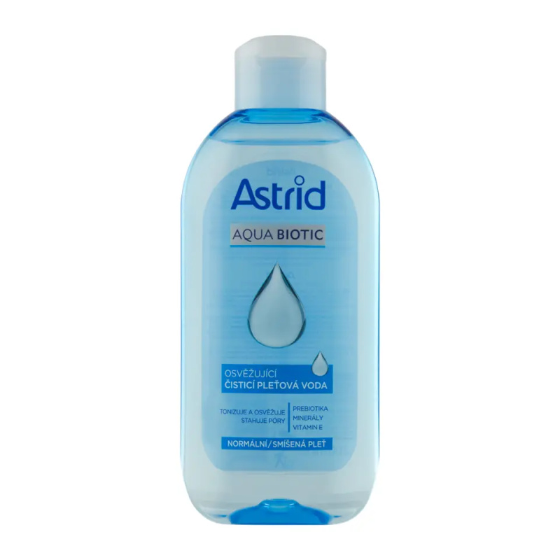 ASTRID AQUA BIOTIC čistící pleťová voda, normální a smíšená pleť, 200 ml