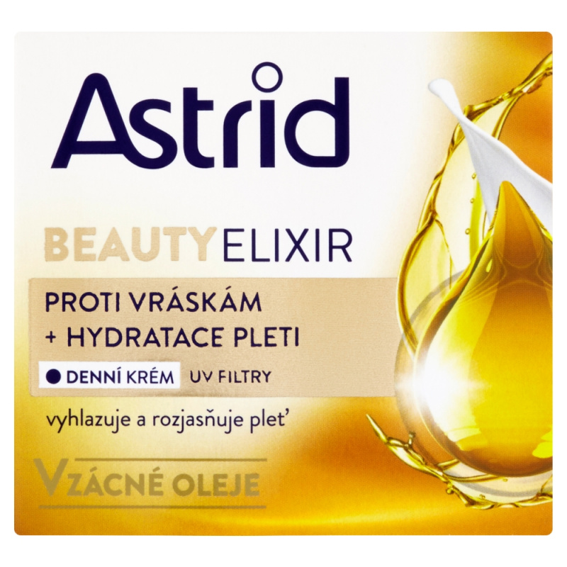 ASTRID BEAUTY ELIXIR Hydratační denní krém proti vráskám s UV filtry, 50 ml