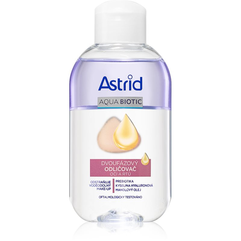ASTRID AQUA BIOTIC Dvoufázový odličovač očí a rtů, 125ml