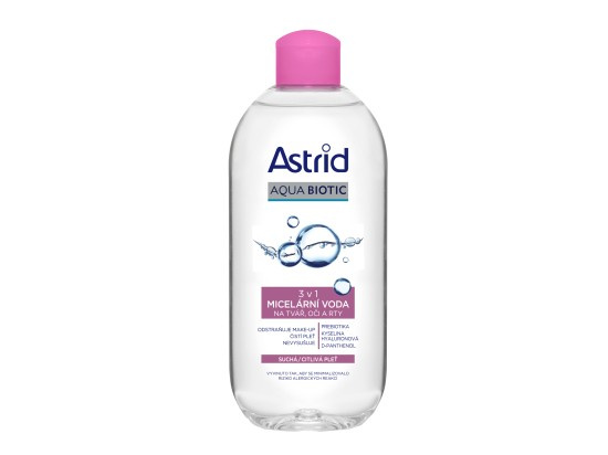 ASTRID AQUA BIOTIC micerální voda 3v1, suchá a citlivá pleť, 400 ml