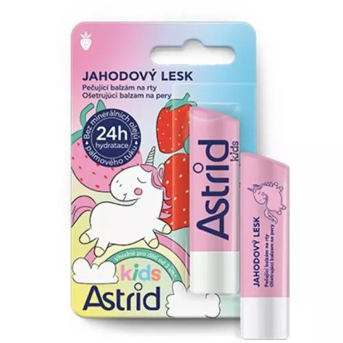 ASTRID Balzám na rty Jahoda Dětský, 4,8g