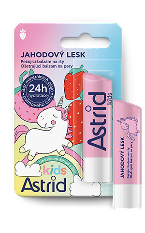 ASTRID Balzám na rty Jahoda Dětský, 4,8g