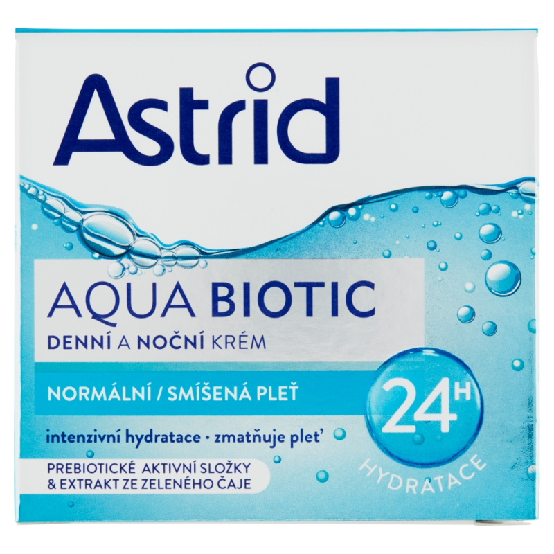 ASTRID AQUA BIOTIC Denní a noční krém pro normální a smíšenou pleť, 50ml