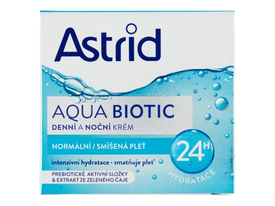 ASTRID AQUA BIOTIC Denní a noční krém pro normální a smíšenou pleť, 50ml