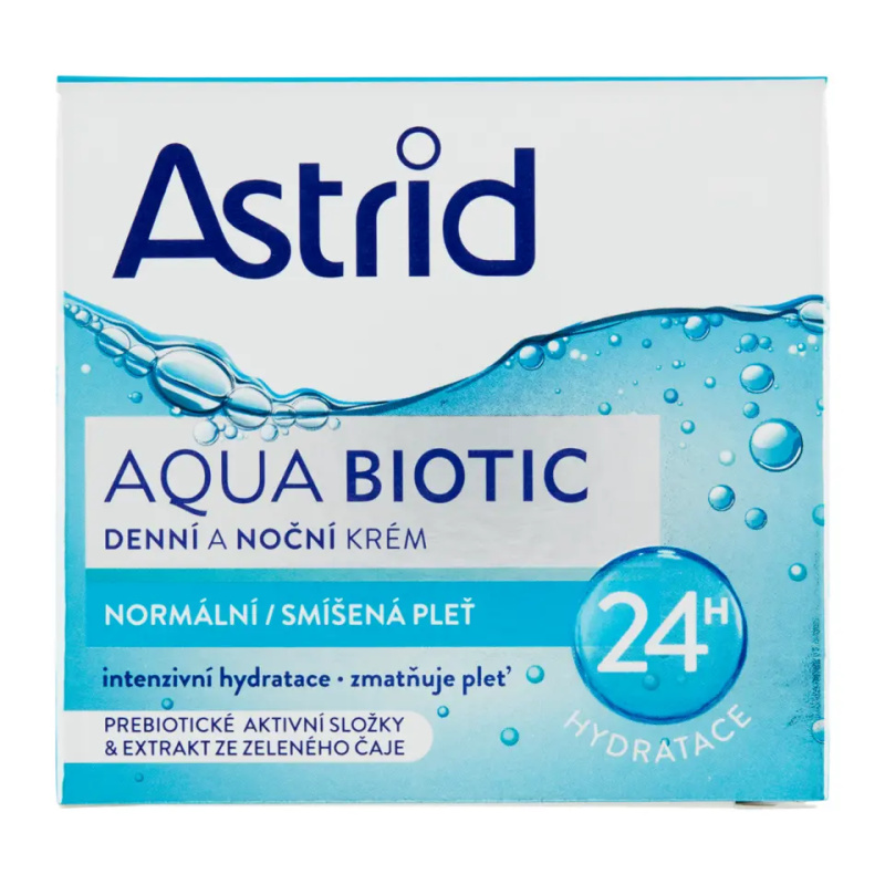 ASTRID AQUA BIOTIC Denní a noční krém pro normální a smíšenou pleť, 50ml
