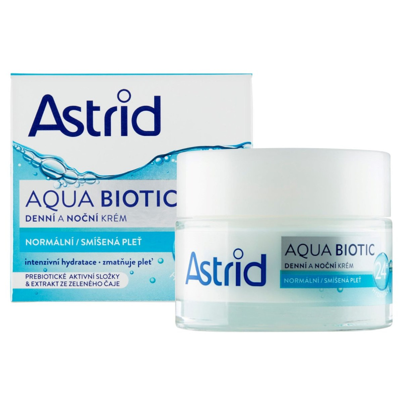 ASTRID AQUA BIOTIC Denní a noční krém pro normální a smíšenou pleť, 50ml