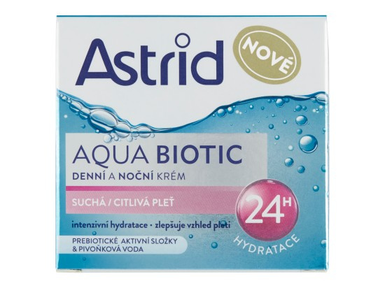 ASTRID AQUA BIOTIC Denní a noční krém pro suchou a citlivou pleť, 50ml