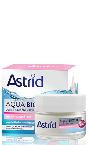 ASTRID AQUA BIOTIC Denní a noční krém pro suchou a citlivou pleť, 50ml