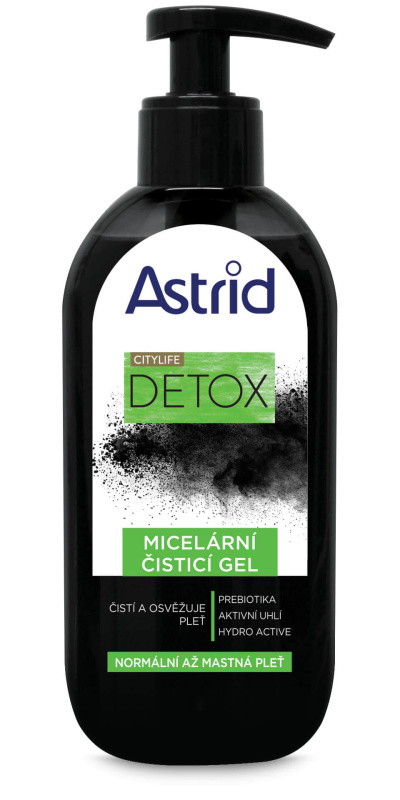 ASTRID Aktivní uhlí Čistící pleťový gel pro normální až mastnou pleť, 200 ml