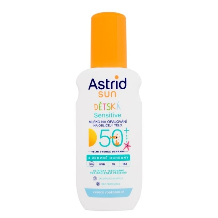 ASTRID Sun Sensitive Dětské mléko ve spreji na opalování OF50+ 150 ml