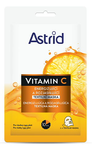 ASTRID VITAMIN C Energizující textilní maska, 1 ks