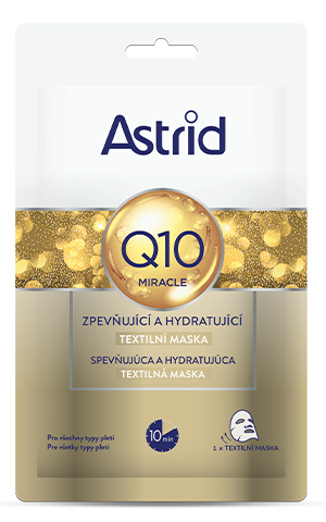ASTRID Q10 MIRACLE Textilní maska proti vráskám s koenzymem Q10, 1 ks