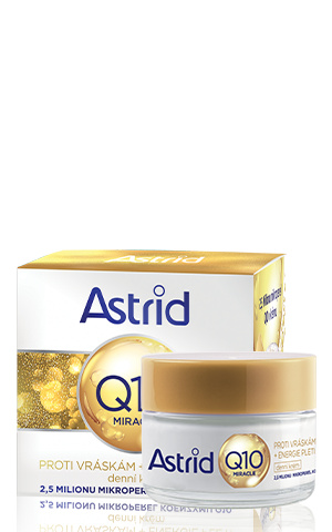 ASTRID Q10 MIRACLE Denní krém proti vráskám s UV filtry, 50 ml