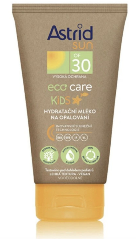 ASTRID SUN Dětské mléko na opalování ECO CARE SPF 30, 150 ml