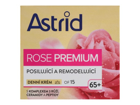 ASTRID ROSE PREMIUM 65+ Posilující a remodelující denní krém OF15 50ml