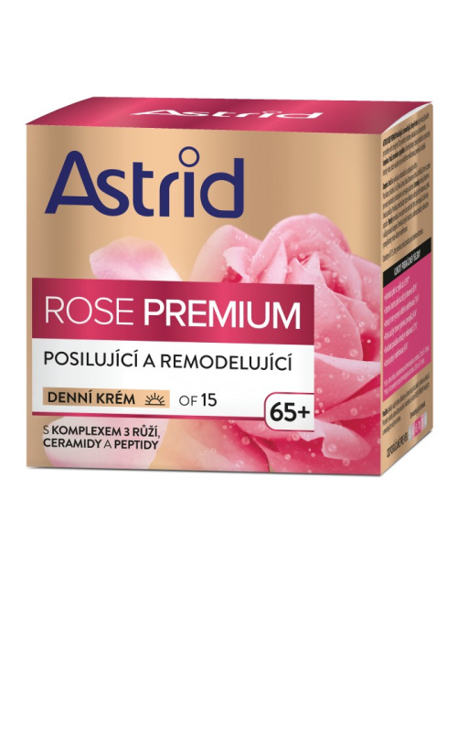 ASTRID ROSE PREMIUM 65+ Posilující a remodelující denní krém OF15 50ml