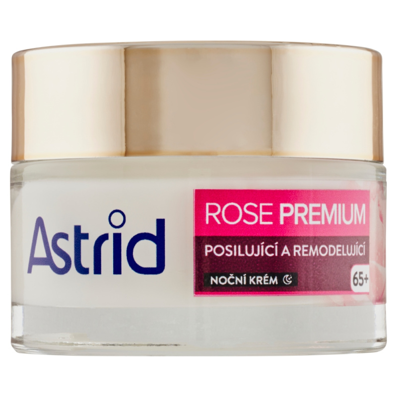 Astrid ROSE PREMIUM 65+ Posilující a remodelující noční krém, 50 ml
